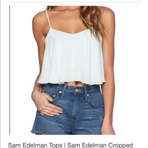 - Flowy Sam Edelman crop top blue
